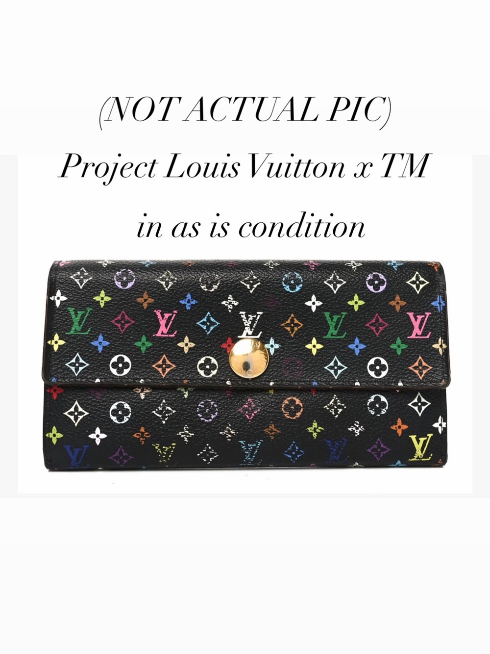Louis Vuitton Black Multicolor Monogram Continental Wallet